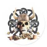 tribal skull stickers
