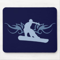 tribal snowboarding. mouse pad