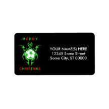tribal soccer merry christmas custom address labels
