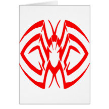 Tribal Spider Looking Tattoo Cards