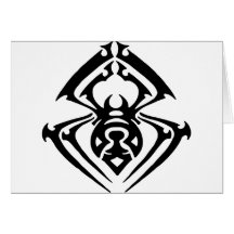 Tribal Spider Tattoo Card
