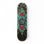 tribal star heart 2 skateboard deck
