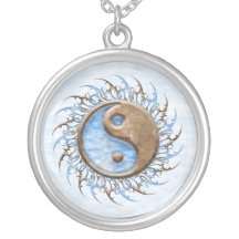 Tribal Stone & Water Yin Yang Necklace