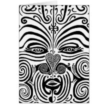 Tribal Tattoo Design - New Zealand Maori Card