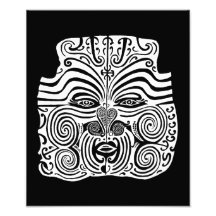 Tribal Tattoo Design - New Zealand Maori Photo Print