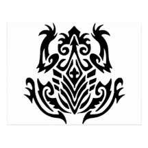 Tribal Tattoo Frog Post Cards