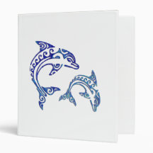 Tribal Tattoo Porpoise Duo 3 Ring Binder