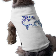 Tribal Tattoo Porpoise Duo Dog Shirt
