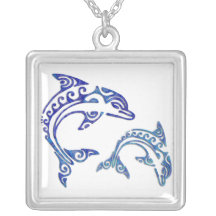Tribal Tattoo Porpoise Duo Jewelry