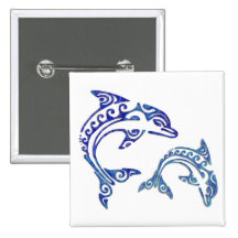 Tribal Tattoo Porpoise Duo Pins