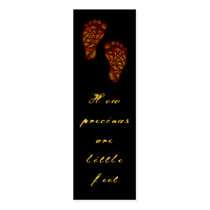 Tribal Toes Precious Feet Mini Bookmarks - business cards