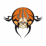 tribal trident of death skull photo cutout