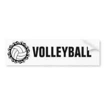 tribal volleyball bumper sticker