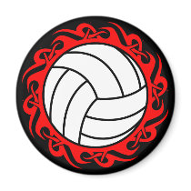 tribal volleyball fridge magnets
