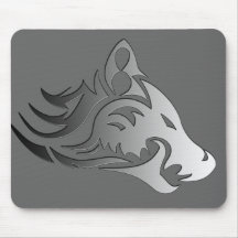 Tribal Wolf Mouse Pads