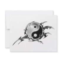 Tribal Yin Yang Personalized Invitations