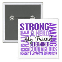 Tribute Square Male Friend Hodgkins Lymphoma Buttons