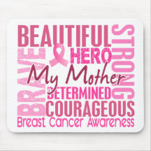Tribute Square Mother Breast Cancer Mousepad