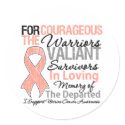 Tribute Support Uterine Cancer Awareness stickers