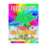 Triceratops 1000 Power Super Dino Points for You! Postcards