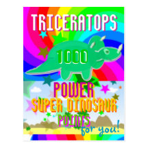 Triceratops 1000 Power Super Dino Points for You! Postcards