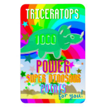 Triceratops 1000 Power Super Dino Points for You! Magnets