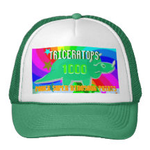 Triceratops Power Super Dinosaur 1000 Points Cap Mesh Hats