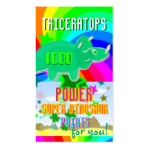 Triceratops Power Super Dinosaur 1000 Points Cards Business Card Templates