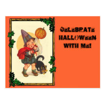 Trick or treat at Halloween Post Cards