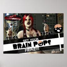 Trick or Treat Get Your Brain Pops Here! - Poster