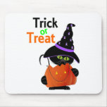 Trick Or Treat Halloween Cat With Pumpkin Mouse Pad