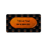 Trick or Treat  Halloween Gift Bag Custom Address Label