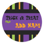 Trick or Treat Halloween Label Round Stickers