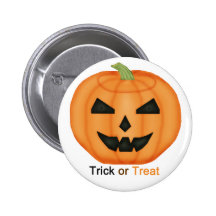Trick or Treat Jack O' Lantern Button