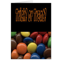Trick? or Treat? - M & Ms   Note Card