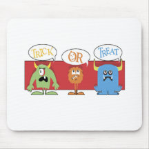 Trick or Treat Monsters Mousepads