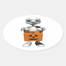 Trick Or Treat Mummy Oval Stickers