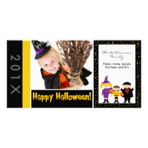 Trick-or-Treaters Family Halloween Photocard Photo Card