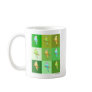 Tricolor Parakeets with Green Design Coffee Mugs