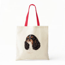 Tricolour king charles ( english toy ) spaniel bag