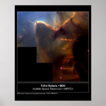 Trifid Nebula M20 Hubble Telescope Photo