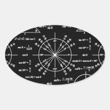Trig & Triangles Oval Stickers