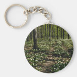 Trilliums, Morgan Arboretum, Montreal, Quebec Red Key Chain