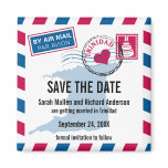Trinidad Air Mail Wedding Save the Date magnets