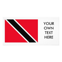 Trinidad and Tobago Flag Customized Photo Card