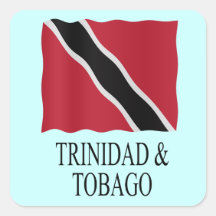 Trinidad and Tobago flag Vierkant Stickers
