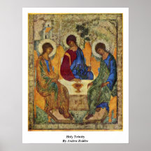 Trinité sainte par Andrei Rublev Affiche