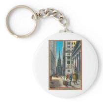 Trinity and Wall, New York City Key Chain