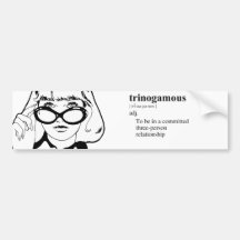 TRINOGAMOUS BUMPER STICKERS