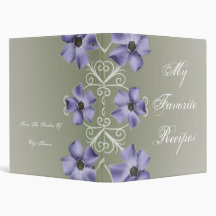 Trio Blooms Recipe Book Binder